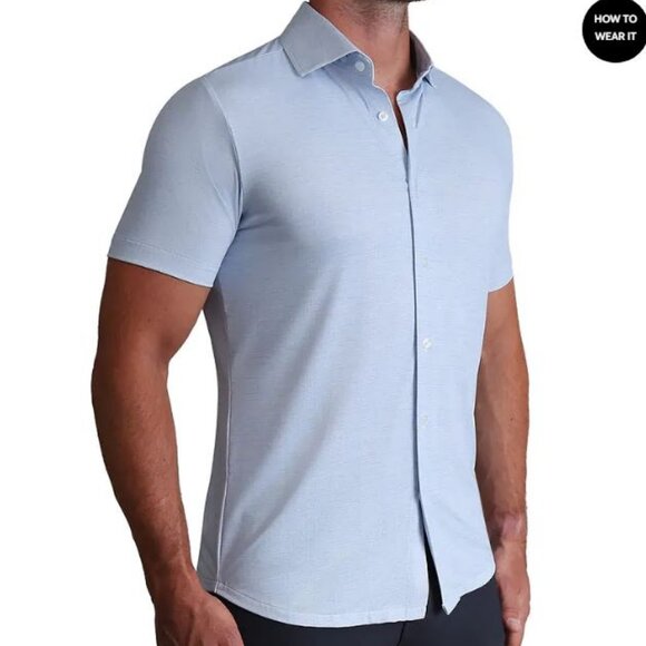 State & Liberty The Rowan Light Blue Printed Linen - Picture 1 of 3